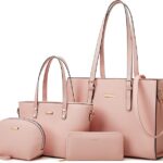 Complete 4-piece synthetic leather handbag set