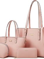 Complete 4-piece synthetic leather handbag set