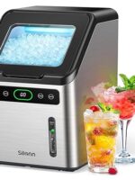 a machine with ice cubes and a drink.icemaker